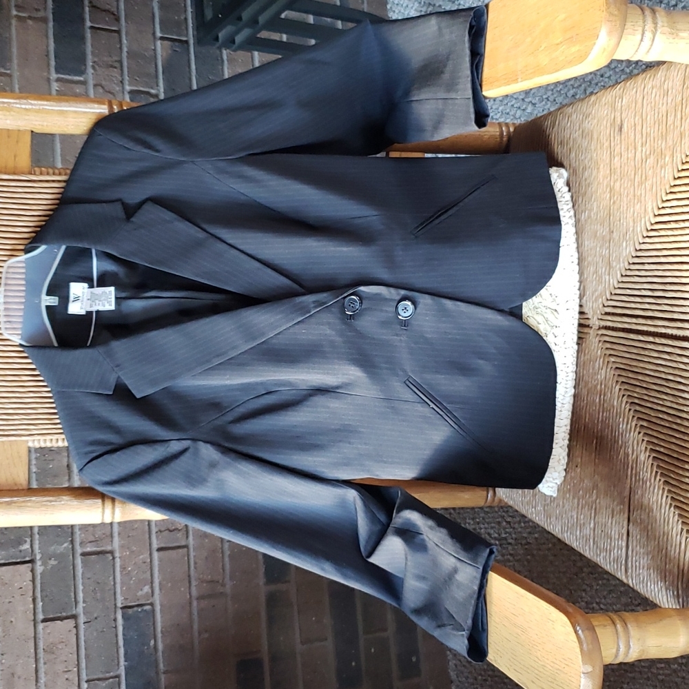 Worthington, black pinstrip blazer, size 8